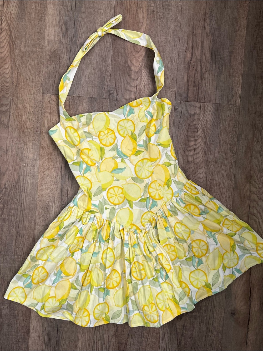 Avec Les Filles Limoncello Lemon Print Convertible Romper Dress - Picture 3 of 10